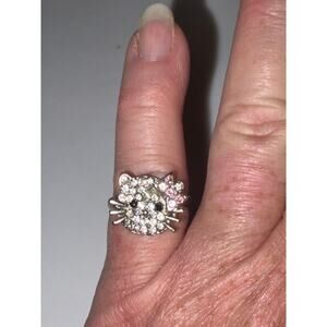 Party Favors Lot of 19 Rhinestone Kitty Rings